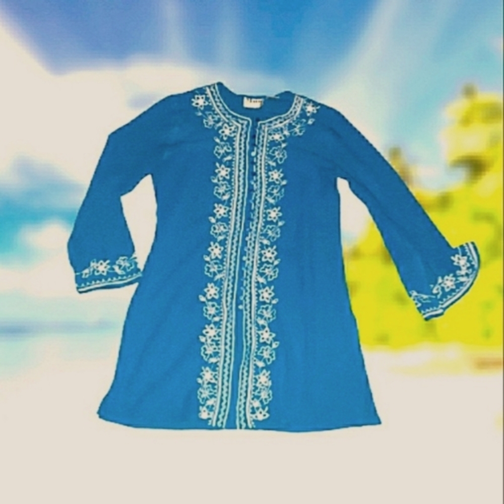 - MAIN STREET BLUE BEACH COVERUP